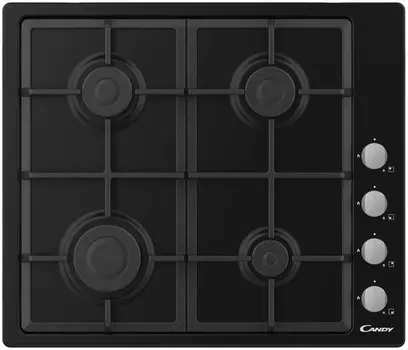 Газовая варочная панель CANDY CHG6LB 4 конфорки, черная (33802054)