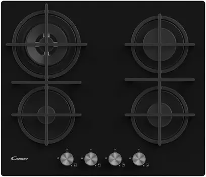 Газовая варочная панель CANDY CVG6BR4WPB 4 конфорки, черный (CVG6BR4WPB)