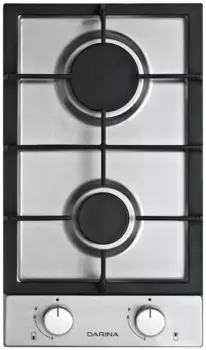 Газовая варочная панель DARINA 1T2M523X, 2 конфорки, серебристая (1T2M523X)