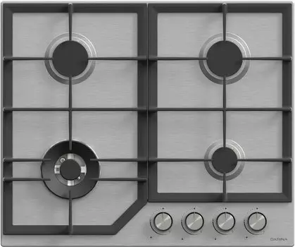 Газовая варочная панель DARINA ER4BGM34108X, 4 конфорки, серебристый (ER4BGM34108X)