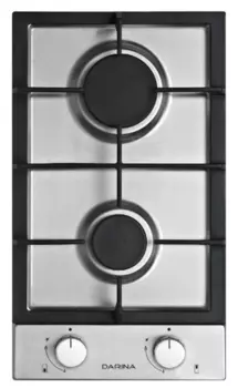 Газовая варочная панель Darina U5 1T2 M 524 X 2 конфорки, серебристая (000058562)