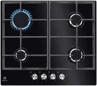 Газовая варочная панель ELECTROLUX, 4 конфорки, черный (KGG6426K)