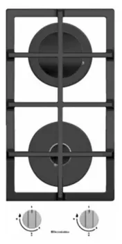 Газовая варочная панель ELECTRONICSDELUXE GG2400215F 2 конфорки, белая (GG2 400215F - 002)