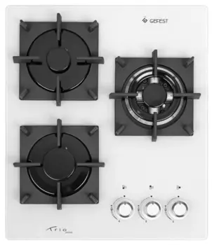 Газовая варочная панель GEFEST 2100-01 K32, 3 конфорки, белая (2100-01 K32)
