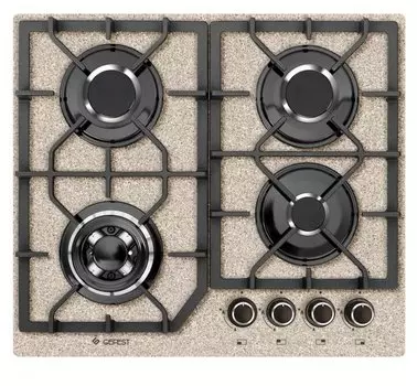 Газовая варочная панель GEFEST PBG 2232-01 K48, 4 конфорки, бежевый (14821001)
