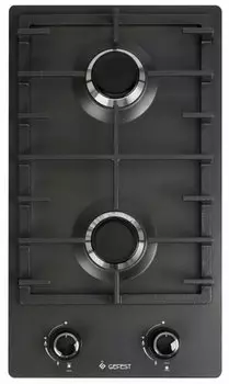 Газовая варочная панель GEFEST PVG 1002 K2, 2 конфорки, черный (14879001)
