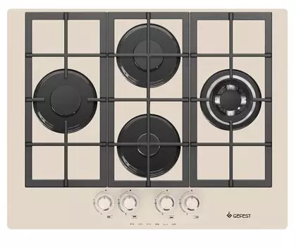 Газовая варочная панель GEFEST ПВГ 2231-01 Р81 4 конфорки, бежевый (14769001)