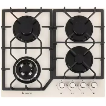Газовая варочная панель GEFEST ПВГ 2232-01 К81 4 конфорки, бежевый (14719001)