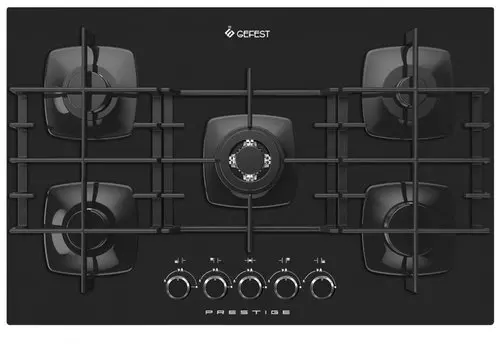 Газовая варочная панель GEFEST СГ СН 2340, 5 конфорок, черный (14616001)