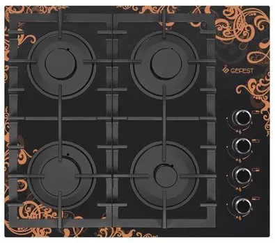 Газовая варочная панель GEFEST СГ СВН 2230 К19, 4 конфорки, черный (14610001)
