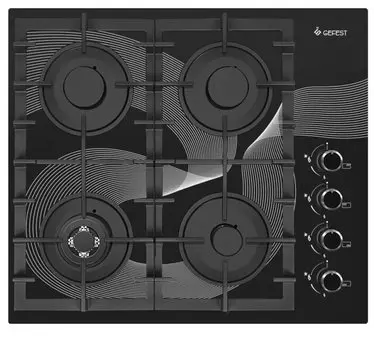 Газовая варочная панель GEFEST СВН 2230-01 К26, 4 конфорки, черный (14680001)