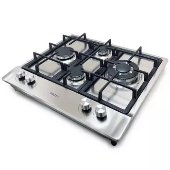 Газовая варочная панель Ginzzu HCG-423, 4 конфорки, нержавеющая сталь (HCG-423)