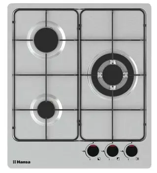 Газовая варочная панель HANSA BHGI41115 3 конфорки, серебристый (BHGI41115)