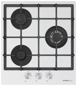 Газовая варочная панель HOMSAir HGG433TGCWH 3 конфорки, белая (HGG433TGCWH)