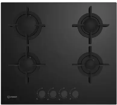 Газовая варочная панель INDESIT INGT 61 IC/BK, 4 конфорки, черный (INGT 61 IC/BK)