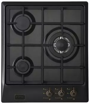 Газовая варочная панель Korting HG 465 CTRN 3 конфорки, черная (HG 465 CTRN)