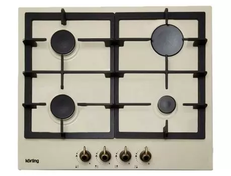 Газовая варочная панель KORTING HG 660 CRB 4 конфорки, бежевый (HG 660 CRB)
