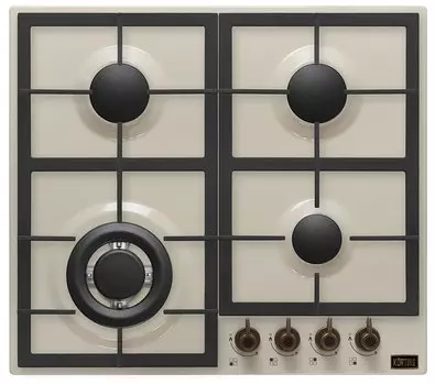 Газовая варочная панель Korting HG 665 CTRB 4 конфорки, бежевый (HG 665 CTRB )