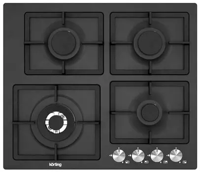 Газовая варочная панель Korting HG 697 CTN 4 конфорки, черный ( HG 697 CTN)