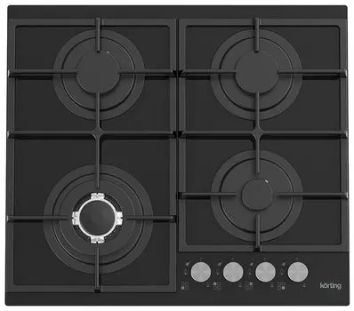 Газовая варочная панель Korting HGG 6734 CTN 4 конфорки, черная (HGG 6734 CTN)