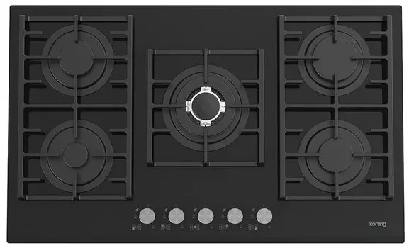 Газовая варочная панель Korting HGG 9835 CTN 5 конфорок, черный (HGG 9835 CTN )