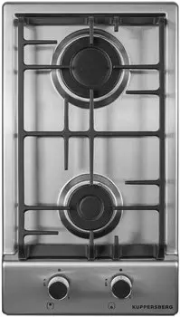 Газовая варочная панель Kuppersberg FBG 36 X 2 конфорки, серебристая (FBG 36 X)