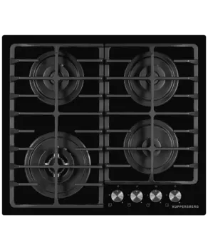 Газовая варочная панель Kuppersberg FG 64 B, 4 конфорки, черный (FG 64 B)