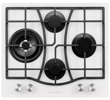 Газовая варочная панель Kuppersberg FG 67 W, 4 конфорки, белый (FG 67 W)