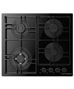 Газовая варочная панель Kuppersberg FG 69 B, 4 конфорки, черный (FG 69 B)