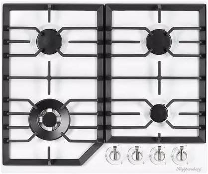 Газовая варочная панель Kuppersberg FG 73 W, 4 конфорки, белая (FG 73 W)