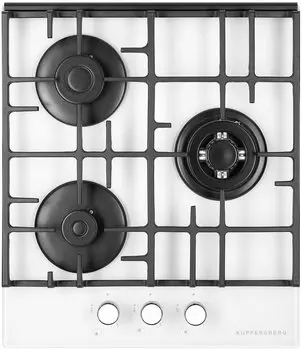 Газовая варочная панель Kuppersberg FQ 42 W 3 конфорки, белая (FQ 42 W)