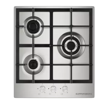 Газовая варочная панель Kuppersberg FS 45 X, 3 конфорки, серебристый (FS 45 X)