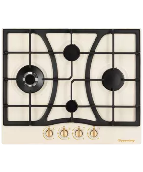 Газовая варочная панель Kuppersberg FS 604 C Bronze, 4 конфорки, бежевый (FS 604 C Bronze)