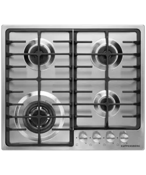 Газовая варочная панель Kuppersberg FS 64 X, 4 конфорки, нержавеющая сталь (FS 64 X)