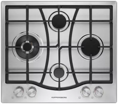 Газовая варочная панель Kuppersberg FS 67 X, 4 конфорки, серебристый (FS 67 X)
