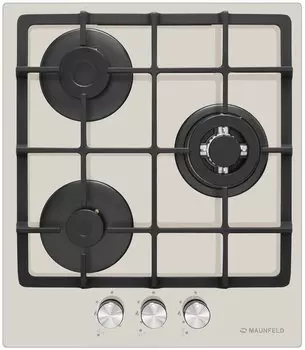 Газовая варочная панель Maunfeld EGHG.43.33CBG/G, 3 конфорки, бежевый (EGHG.43.33CBG/G)