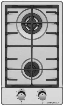 Газовая варочная панель Maunfeld EGHS.32.63CS/G, 2 конфорки, серебристая (EGHS.32.63CS/G)