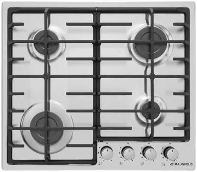 Газовая варочная панель Maunfeld EGHS.64.6CS, 4 конфорки, серебристый (EGHS.64.6CS)
