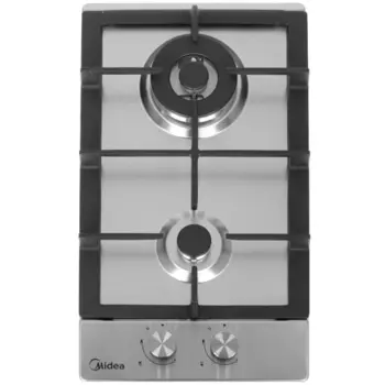 Газовая варочная панель Midea MG3205TX 2 конфорки, нержавеющая сталь (MG3205TX)