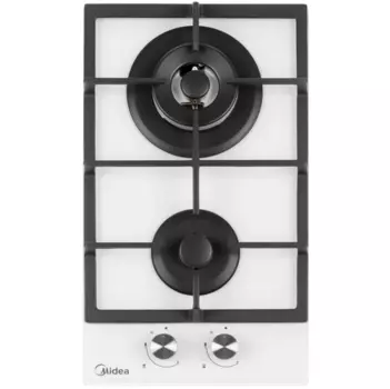 Газовая варочная панель Midea MG3260TGW 2 конфорки, белый (MG3260TGW)