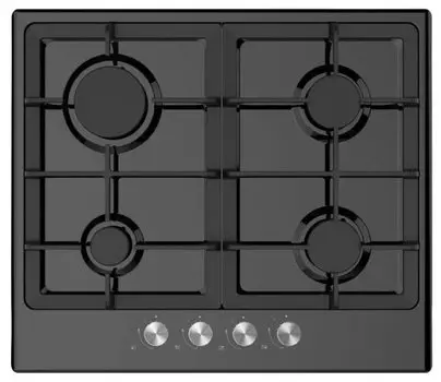 Газовая варочная панель Midea MG606B 4 конфорки, черный (MG606B)
