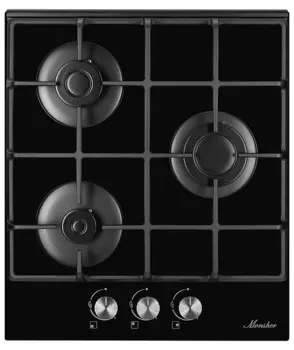 Газовая варочная панель Monsher MHG 43 BG 3 конфорки, черный ( MHG 43 BG )