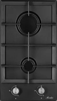 Газовая варочная панель Monsher MSG 36 Noir, 2 конфорки, черный (MSG 36 Noir)