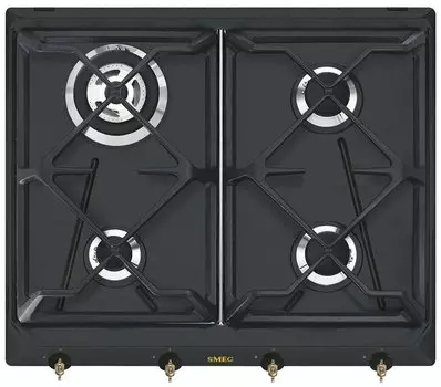 Газовая варочная панель SMEG SRV864AOGH 4 конфорки, черная (SRV864AOGH)