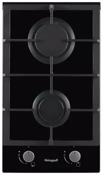 Газовая варочная панель WEISSGAUFF HGG 320 BGh 2 конфорки, черный (HGG 320 BGh)