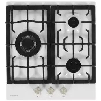 Газовая варочная панель WEISSGAUFF HGG 451 WEB, 3 конфорки, белая (429795)
