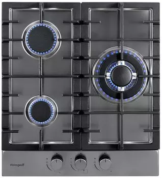 Газовая варочная панель Weissgauff HGG 451 XFh 3 конфорки, черный (HGG451XFh)