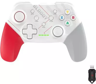 Геймпад A4TECH Bloody GPW50 Sports, проводной/беспроводной, белый/красный (GPW50 SPORTS WHITE)