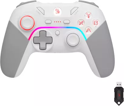 Геймпад A4TECH Bloody GPW70 Sports, проводной/беспроводной, белый (GPW70 SPORTS WHITE)