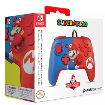 Геймпад PDP Faceoff Mario, проводной, принт (0708056068257)